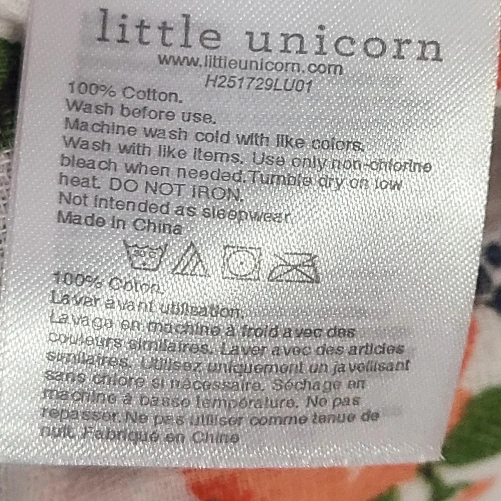 Lot Of 2 Floral Muslin Cotton Little Unicorn Cloud Island Swaddle Baby Blankets